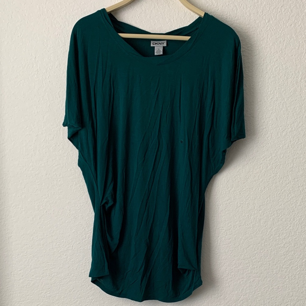 DKNY Deep Green Casual Blouse